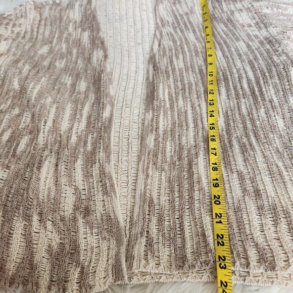 Chicos Cardigan Sweater Women's Size 3‎ XL 16 Open Front Knit Loose Beige - Picture 8 of 12